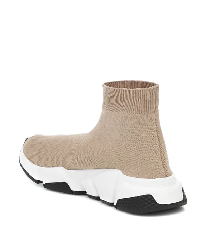 Shop Balenciaga Speed Sneakers In Beige