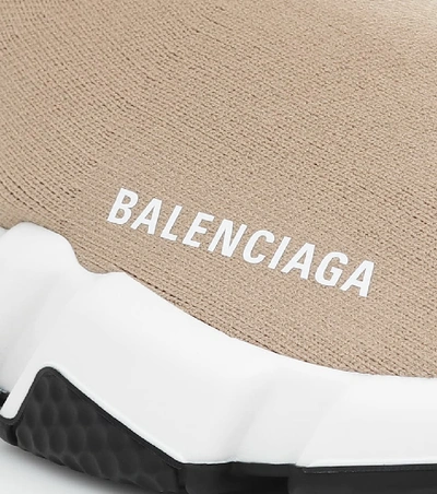 Shop Balenciaga Speed Sneakers In Beige