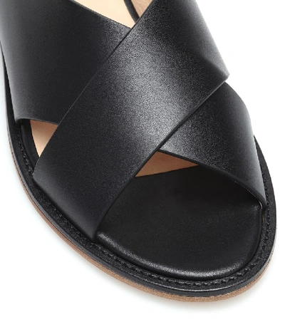 Shop Gabriela Hearst Ellington Leather Slides In Black