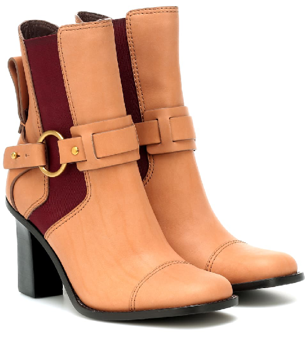 see by chloe leather ankle boots
