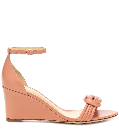 Shop Alexandre Birman Vicky 75 Leather Sandals In Pink