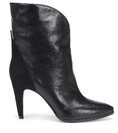 Shop Givenchy Gv3 Leather Ankle Boots In Black