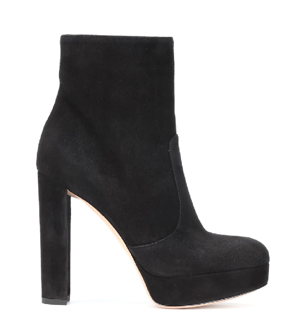 Gianvito Rossi Exclusive To Mytheresa – Suede Ankle Boots In Black ...