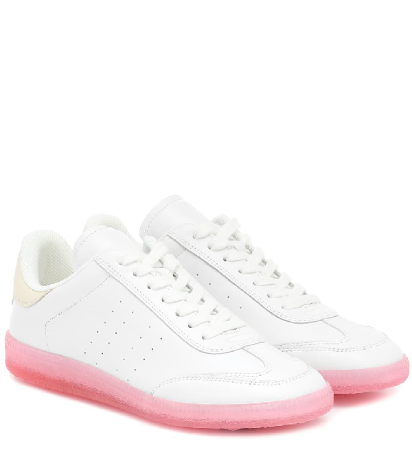 pink perforated sneakers