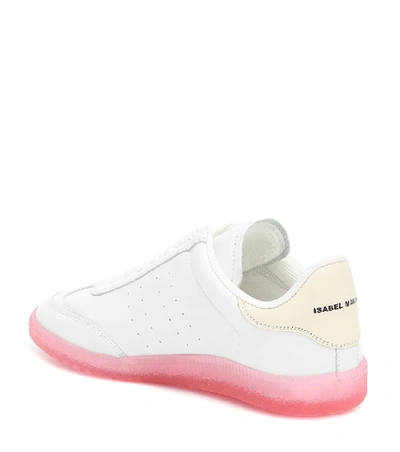 Shop Isabel Marant Bryvee Leather Sneakers In White