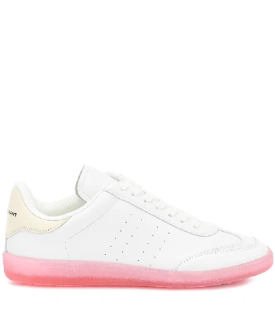 Shop Isabel Marant Bryvee Leather Sneakers In White