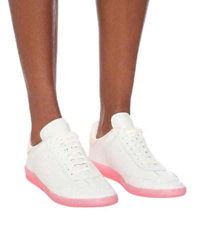 Shop Isabel Marant Bryvee Leather Sneakers In White