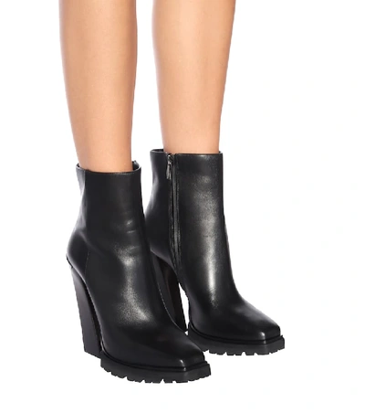 Shop Jimmy Choo Madra 130 Leather Ankle Boots In Black