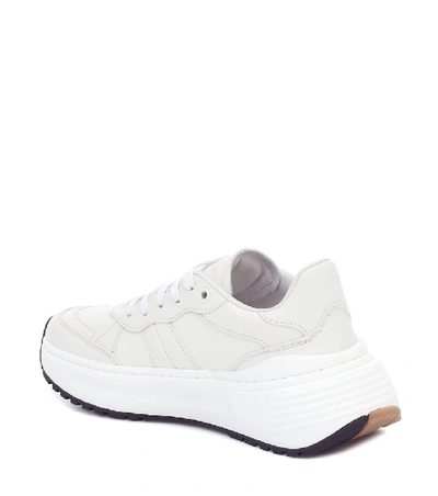 Shop Bottega Veneta Speedster Leather Sneakers In White