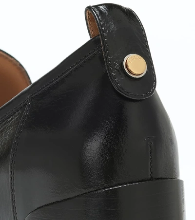 Shop Chloé Wave Leather Loafer Pumps In Black