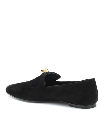 Shop The Row Minimal Suede Loaders In Black