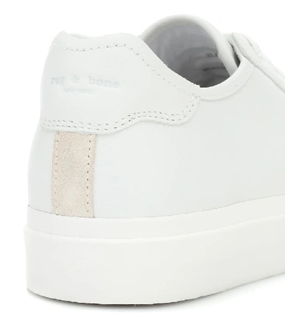 Shop Rag & Bone Army Leather Sneakers In White