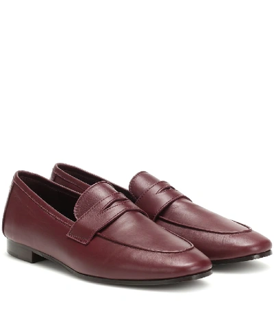 Shop Bougeotte Leather Loafers In Red