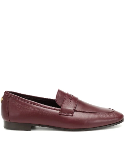 Shop Bougeotte Leather Loafers In Red