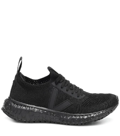 Shop Rick Owens X Veja Knit Sneakers In Black