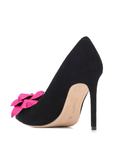 Shop Sophia Webster Jumbo Lilico Suede And Leather Pumps In Black