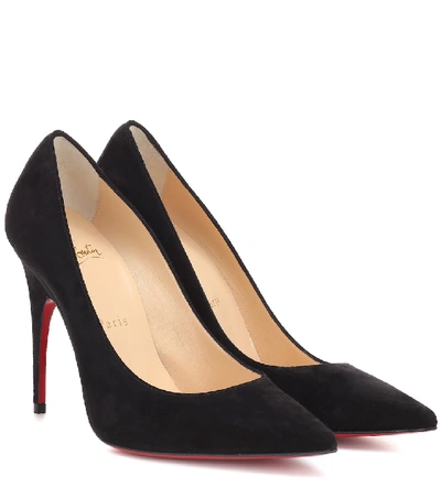 Shop Christian Louboutin Alminette 100 Suede Pumps In Black