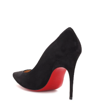 Shop Christian Louboutin Alminette 100 Suede Pumps In Black