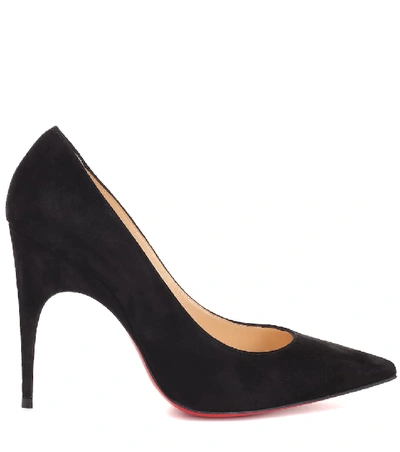 Shop Christian Louboutin Alminette 100 Suede Pumps In Black