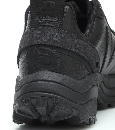 Shop Rick Owens X Veja Faux Leather Sneakers In Black