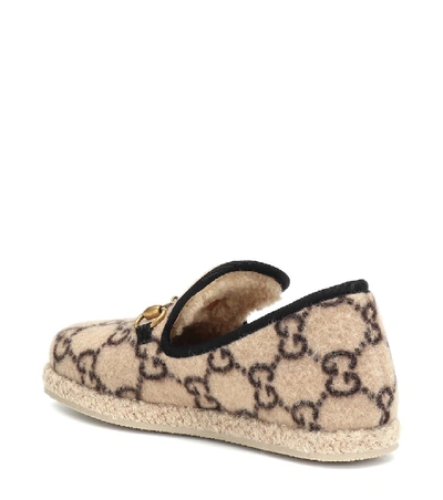 Shop Gucci Gg Wool Loafers In Multicoloured
