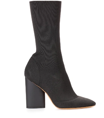 Shop Yeezy Stretch-knit Ankle Boots (season 4) In Black