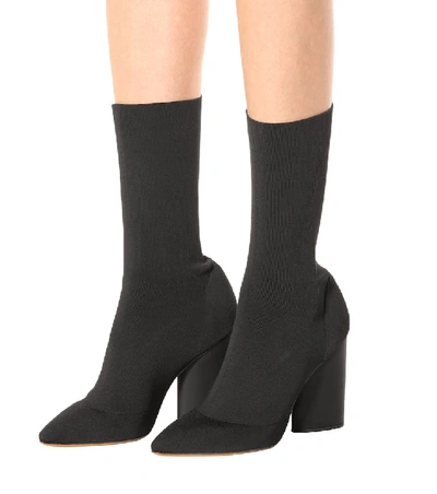 Shop Yeezy Stretch-knit Ankle Boots (season 4) In Black