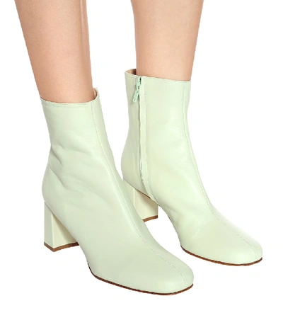 Shop Maryam Nassir Zadeh Agnes Leather Ankle Boots In Green