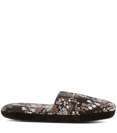 Shop Gianvito Rossi Exlusive To Mytheresa.com - Jacquard Slippers In Black