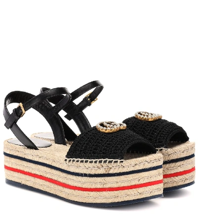 Shop Gucci Lilibeth Espadrille Sandals In Black