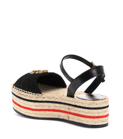 Shop Gucci Lilibeth Espadrille Sandals In Black