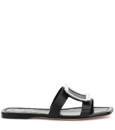 Shop Roger Vivier Bikiviv' Leather Sandals In Black