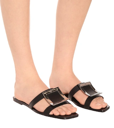 Shop Roger Vivier Bikiviv' Leather Sandals In Black