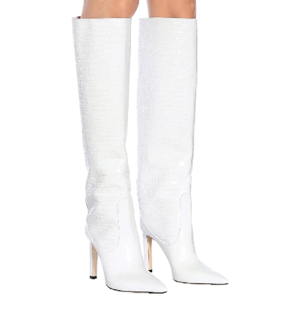 Shop Jimmy Choo Exclusive To Mytheresa – Mavis 100 Knee-high Leather Boots In White