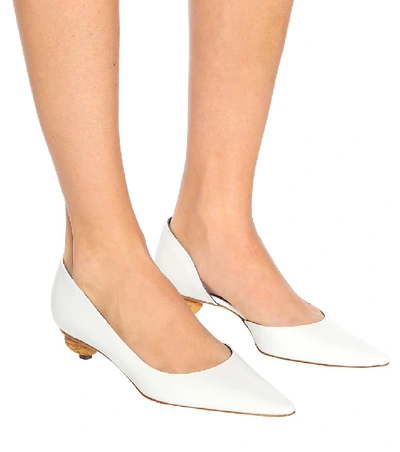 Shop Loewe Leather Pumps In White