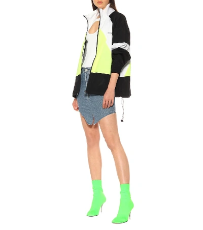 Shop Vetements Eiffel Tower Sock Ankle Boots In Green