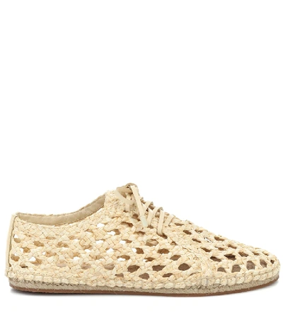 Shop Zimmermann Woven Raffia Espadrilles In Beige