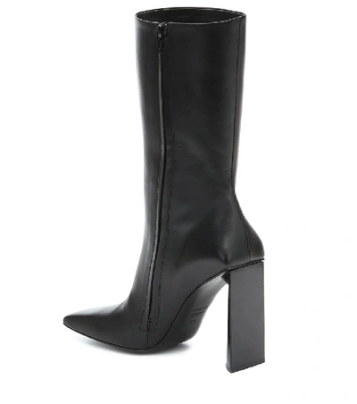 Shop Balenciaga Moon Leather Boots In Black