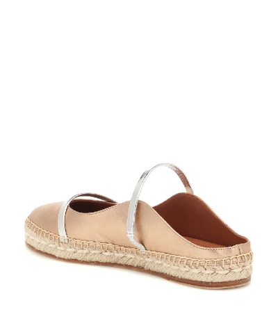 Shop Malone Souliers Sienna Leather Espadrilles In Metallic