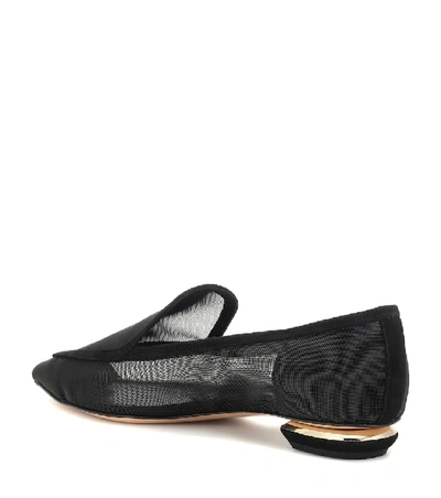 Shop Nicholas Kirkwood Beya Mesh Loafers In Black