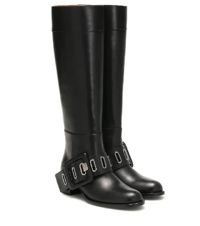 Shop Samuele Failli Ele Leather Boots In Black