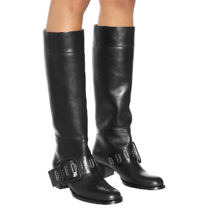 Shop Samuele Failli Ele Leather Boots In Black