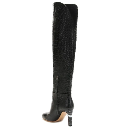 Shop Gabriela Hearst Linda Embossed Leather Boots In Black