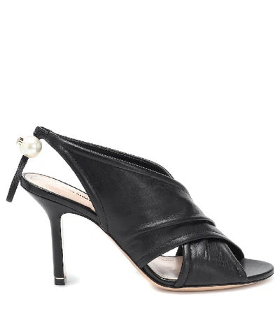 Shop Nicholas Kirkwood Delphi Leather Sandals In Black