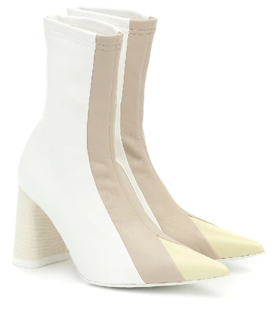 Shop Ellery Helga Leather Ankle Boots In White