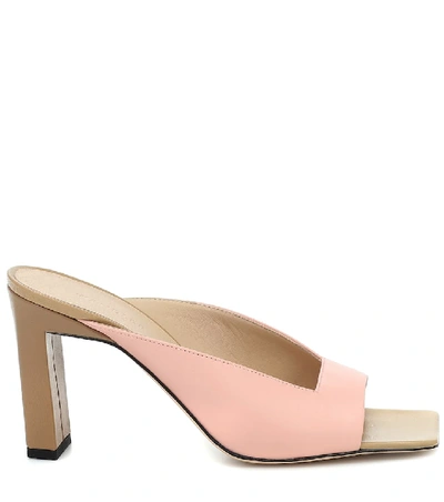 Shop Wandler Isa Leather Sandals In Pink