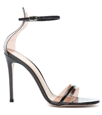 Shop Gianvito Rossi G-string 105 Patent-leather Sandals In Black