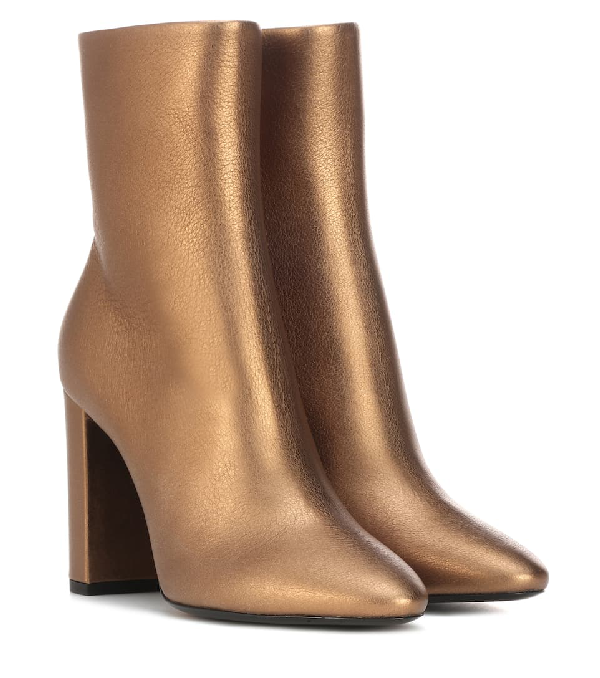 saint laurent gold boots