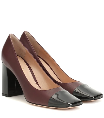 Shop Gianvito Rossi Lucy 85 Leather Pumps In Brown