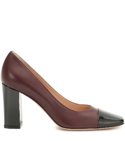 Shop Gianvito Rossi Lucy 85 Leather Pumps In Brown